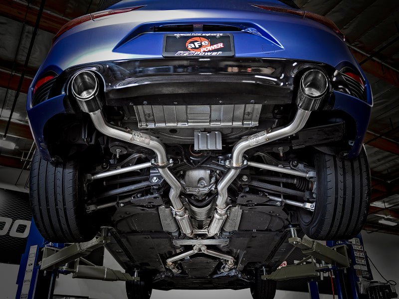 aFe POWER Takeda 2.5in 304 SS CB Exhaust w/ Carbon Fiber Tips 17-21 Infiniti Q60 V6-3.0L | tt | 49-36134NM-C - JDMuscleCat Back Exhaust Systemafe49-36134NM-C