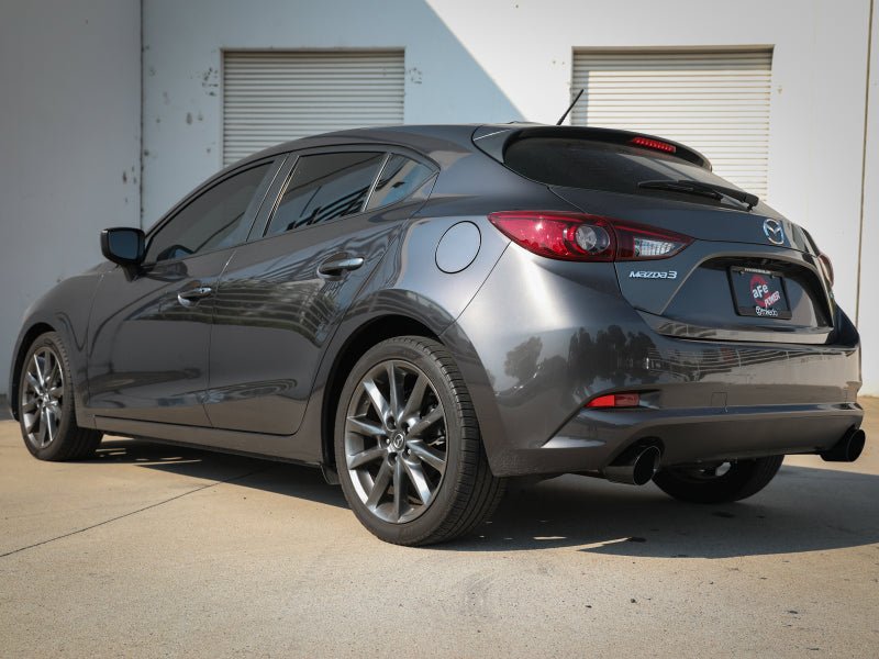 aFe Takeda 2 - 1/2 in 304 Stainless Steel Axle - Back Exhaust System with Black Tip Mazda Mazdaspeed 3 2014 - 2018 | 49 - 37014 - B - JDMuscleAxle Back Exhaustsafe49-37014-B