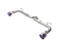 aFe Takeda 2 - 1/2 in 304 Stainless Steel Axle - Back Exhaust System with Blue Flame Tips Mazda Mazdaspeed 3 2014 - 2018 | 49 - 37014 - L - JDMuscleAxle Back Exhaustsafe49-37014-L