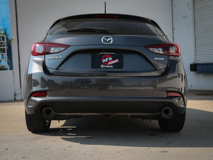 aFe Takeda 2 - 1/2 in 304 Stainless Steel Axle - Back Exhaust System with Carbon Fiber Tips Mazda Mazdaspeed 3 2014 - 2018 | 49 - 37014 - C - JDMuscleAxle Back Exhaustsafe49-37014-C