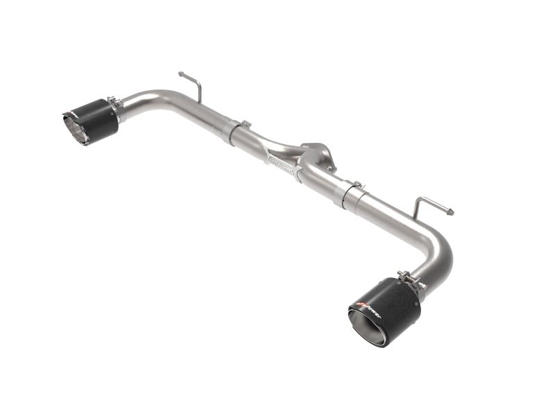 aFe Takeda 2 - 1/2 in 304 Stainless Steel Axle - Back Exhaust System with Carbon Fiber Tips Mazda Mazdaspeed 3 2014 - 2018 | 49 - 37014 - C - JDMuscleAxle Back Exhaustsafe49-37014-C