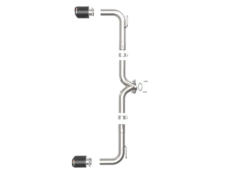 aFe Takeda 2 - 1/2 in 304 Stainless Steel Axle - Back Exhaust System with Carbon Fiber Tips Mazda Mazdaspeed 3 2014 - 2018 | 49 - 37014 - C - JDMuscleAxle Back Exhaustsafe49-37014-C