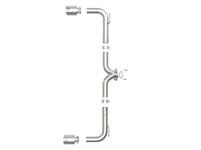 aFe Takeda 2 - 1/2 in 304 Stainless Steel Axle - Back Exhaust System with Polished Tips Mazda Mazdaspeed 3 2014 - 2018 | 49 - 37014 - P - JDMuscleAxle Back Exhaustsafe49-37014-P