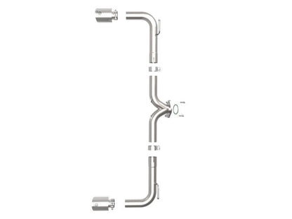 aFe Takeda 2 - 1/2 in 304 Stainless Steel Axle - Back Exhaust System with Polished Tips Mazda Mazdaspeed 3 2014 - 2018 | 49 - 37014 - P - JDMuscleAxle Back Exhaustsafe49-37014-P