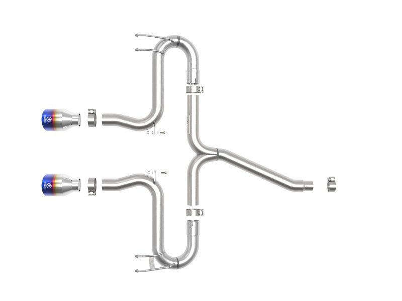 aFe Takeda 2 - 1/2in 304 SS Axle - Back Exhaust w/Blue Flame Tips Honda Civic Sport L4 - 1.5L 2017 - 2020 | 49 - 36625 - L - JDMuscleAxle Back Exhaustsafe49-36625-L