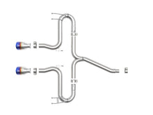 aFe Takeda 2 - 1/2in 304 SS Axle - Back Exhaust w/Blue Flame Tips Honda Civic Sport L4 - 1.5L 2017 - 2020 | 49 - 36625 - L - JDMuscleAxle Back Exhaustsafe49-36625-L