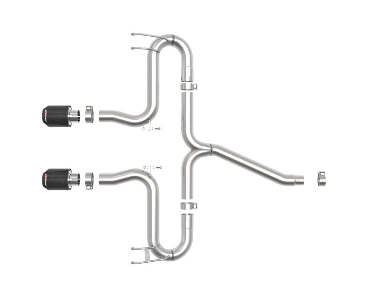 aFe Takeda 2 - 1/2in 304 SS Axle - Back Exhaust w/Carbon Tips Honda Civic Sport L4 - 1.5L 2017 - 2020 | 49 - 36625 - C - JDMuscleAxle Back Exhaustsafe49-36625-C