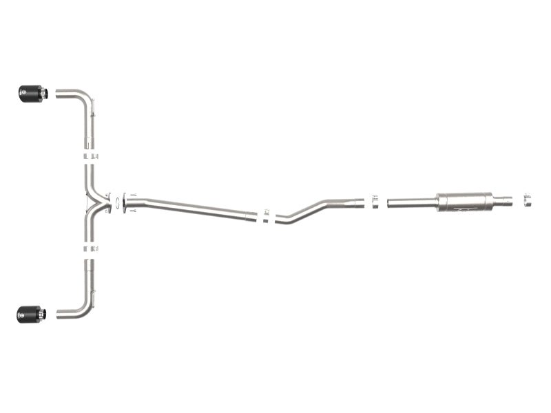 aFe Takeda 2 - 1/2in 304 SS Cat - Back Exhaust w/ Black Tips Mazda Mazdaspeed 3 L4 2.0L/2.5L 2014 - 2018 | 49 - 37015 - B - JDMuscleAxle Back Exhaustsafe49-37015-B