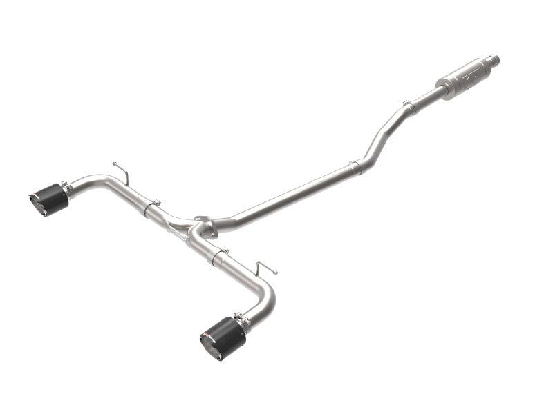 aFe Takeda 2 - 1/2in 304 SS Cat - Back Exhaust w/ Carbon Fiber Tips Mazda Mazdaspeed 3 L4 2.0L/2.5L 2014 - 2018 | 49 - 37015 - C - JDMuscleCat Back Exhaust Systemafe49-37015-C
