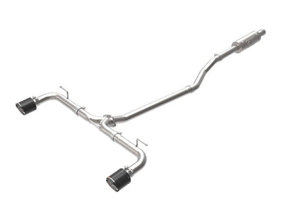 aFe Takeda 2 - 1/2in 304 SS Cat - Back Exhaust w/ Carbon Fiber Tips Mazda Mazdaspeed 3 L4 2.0L/2.5L 2014 - 2018 | 49 - 37015 - C - JDMuscleCat Back Exhaust Systemafe49-37015-C