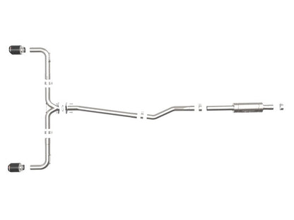 aFe Takeda 2 - 1/2in 304 SS Cat - Back Exhaust w/ Carbon Fiber Tips Mazda Mazdaspeed 3 L4 2.0L/2.5L 2014 - 2018 | 49 - 37015 - C - JDMuscleCat Back Exhaust Systemafe49-37015-C