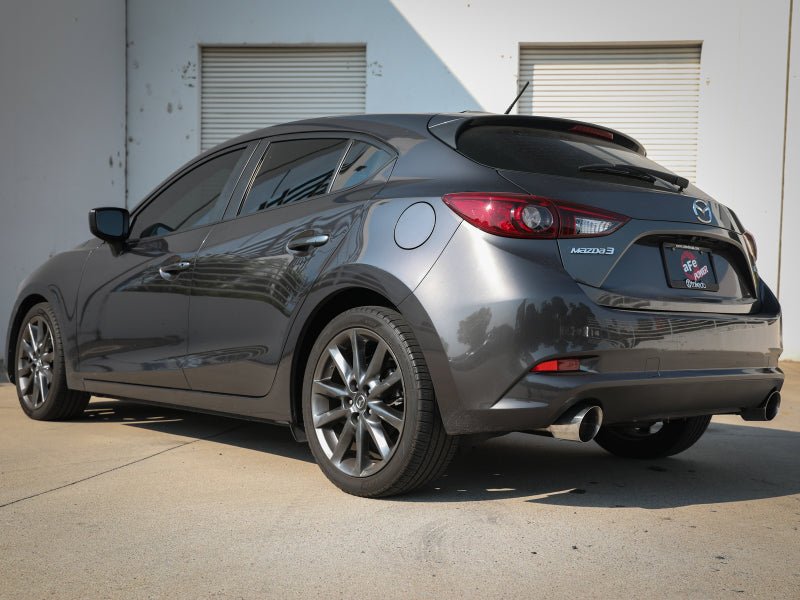aFe Takeda 2 - 1/2in 304 SS Cat - Back Exhaust w/ Polished Tips Mazda 3 L4 2.0L/2.5L 2014 - 2018 | 49 - 37015 - P - JDMuscleCat Back Exhaust Systemafe49-37015-P