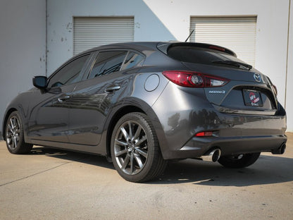 aFe Takeda 2 - 1/2in 304 SS Cat - Back Exhaust w/ Polished Tips Mazda 3 L4 2.0L/2.5L 2014 - 2018 | 49 - 37015 - P - JDMuscleCat Back Exhaust Systemafe49-37015-P