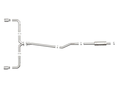 aFe Takeda 2 - 1/2in 304 SS Cat - Back Exhaust w/ Polished Tips Mazda 3 L4 2.0L/2.5L 2014 - 2018 | 49 - 37015 - P - JDMuscleCat Back Exhaust Systemafe49-37015-P