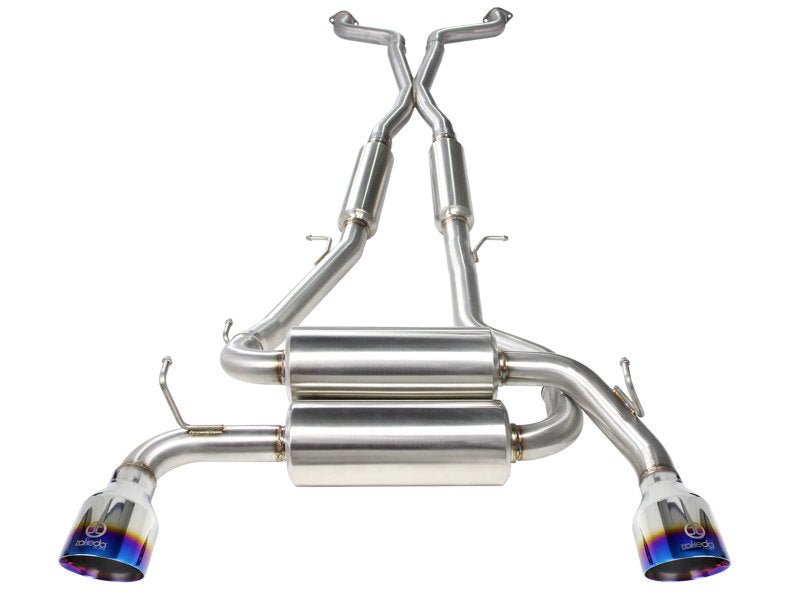 aFe Takeda 2 - 1/2in 304SS Cat - Back Exhaust w/ Blue Flame Tips Infiniti G37 2008 - 2013 / Q60 V6 - 3.7 2014 - 2015 | 49 - 36103 - L - JDMuscleCat Back Exhaust Systemafe49-36103-L