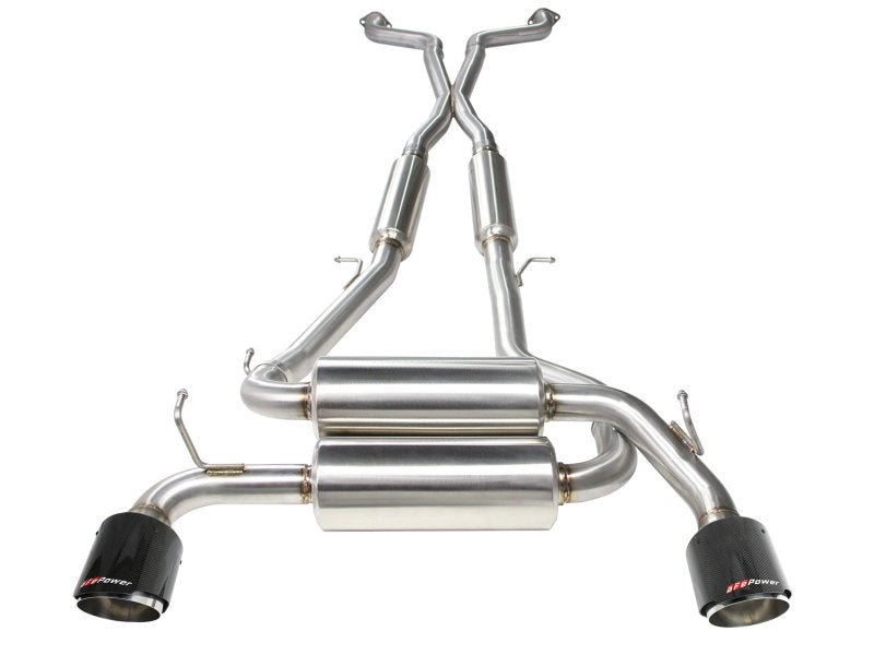 aFe Takeda 2 - 1/2in 304SS Cat - Back Exhaust w/ Carbon Fiber Tips Infiniti G37 2008 - 2013 / Q60 V6 - 3.7 2014 - 2015 | 49 - 36103 - C - JDMuscleCat Back Exhaust Systemafe49-36103-C