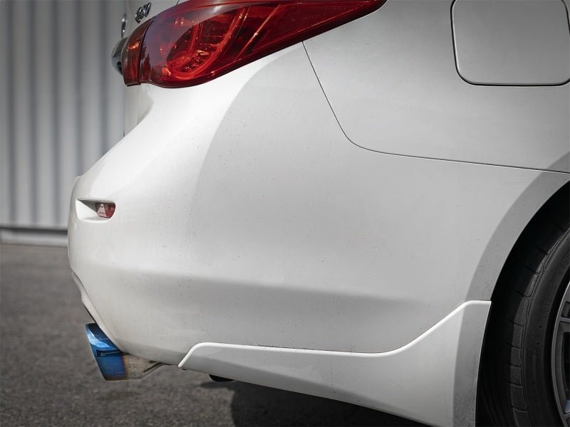 aFe Takeda 2.5in 304 SS Axle-Back Exhaust w/ Blue Flame Tips Infiniti Q50 V6-3.0L 2016-2018 | 49-36130NM-L - JDMuscleAxle Back Exhaustsafe49-36130NM-L