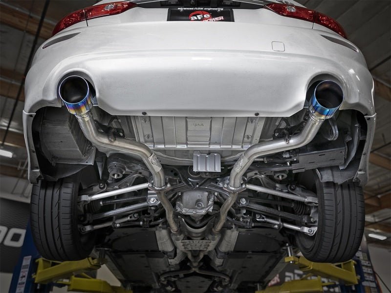 aFe Takeda 2.5in 304 SS Axle-Back Exhaust w/ Blue Flame Tips Infiniti Q50 V6-3.0L 2016-2018 | 49-36130NM-L - JDMuscleAxle Back Exhaustsafe49-36130NM-L