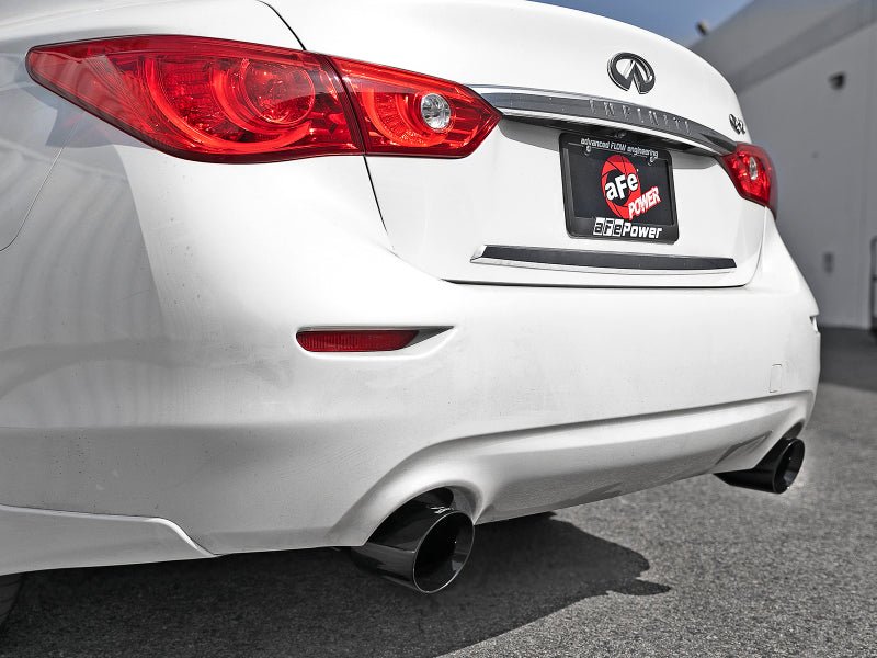 aFe Takeda 2.5in 304 SS Cat-Back Exhaust System w/ Black Tips 16-20 Infiniti Q50 V6-3.0L | tt | 49-36132NM-B - JDMuscleCat Back Exhaust Systemafe49-36132NM-B
