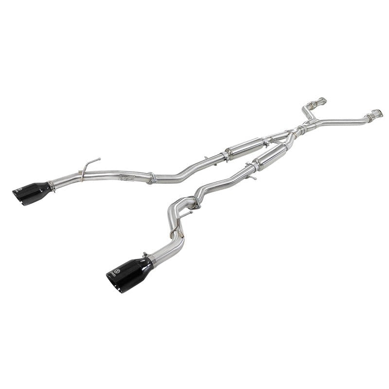 aFe Takeda 2.5in 304 SS Cat-Back Exhaust System w/ Black Tips 16-20 Infiniti Q50 V6-3.0L | tt | 49-36132NM-B - JDMuscleCat Back Exhaust Systemafe49-36132NM-B