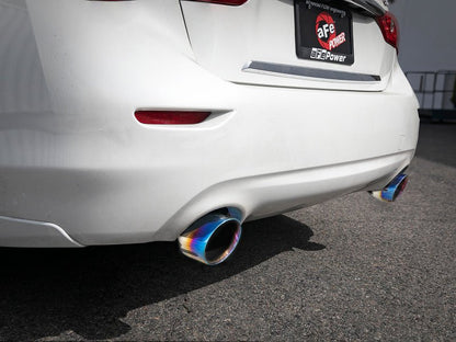 aFe Takeda 2.5in 304 SS Cat-Back Exhaust System w/ Blue Flame Tips 16-20 Infiniti Q50 V6-3.0L | tt | 49-36132NM-L - JDMuscleCat Back Exhaust Systemafe49-36132NM-L