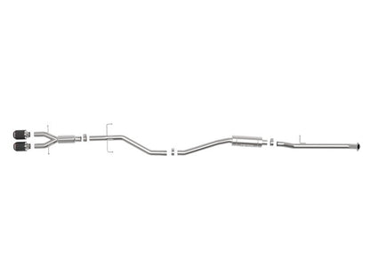 aFe Takeda 2.5in 304SS Cat - Back Exhaust System w/ Carbon Tips Honda Civic Si 2017 - 2020 | 49 - 36619 - C - JDMuscleCat Back Exhaust Systemafe49-36619-C