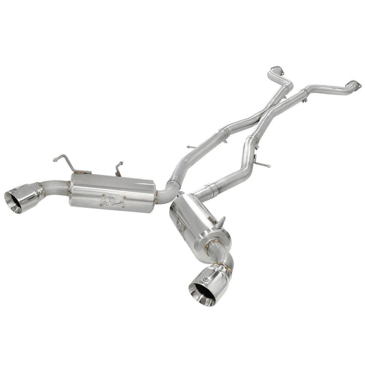 aFe Takeda 2.5inch SS Polished Tips Exhaust Cat Back Nissan 370Z 2009-2016 (49-36107)-afe49-36107-49-36107-Cat Back Exhaust System-aFe-JDMuscle