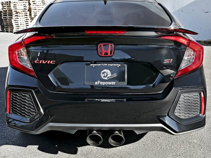 aFe Takeda 3in 304 SS Cat-Back Exhaust System w/ Black Tips Honda Civic Si 2017+| 49-36621-B - JDMuscleCat Back Exhaust Systemafe49-36621-B