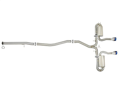 aFe Takeda 3in 304 SS Cat-Back Exhaust System w/ Blue Tips Honda Civic Si 2017+ | 49-36621-L - JDMuscleCat Back Exhaust Systemafe49-36621-L