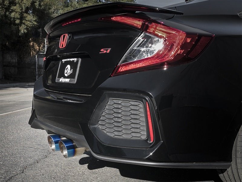 aFe Takeda 3in 304 SS Cat-Back Exhaust System w/ Blue Tips Honda Civic Si 2017+ | 49-36621-L - JDMuscleCat Back Exhaust Systemafe49-36621-L