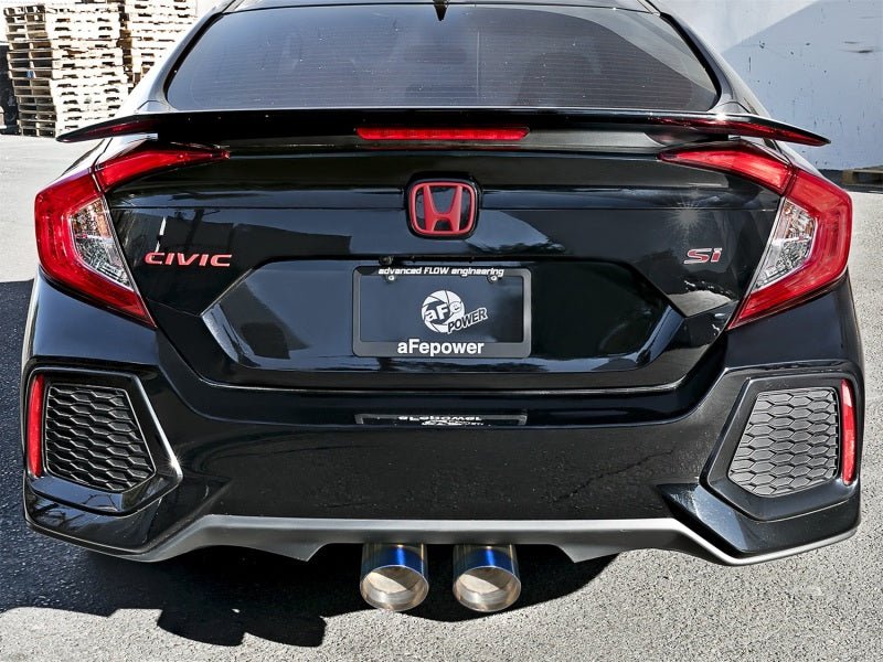aFe Takeda 3in 304 SS Cat-Back Exhaust System w/ Blue Tips Honda Civic Si 2017+ | 49-36621-L - JDMuscleCat Back Exhaust Systemafe49-36621-L