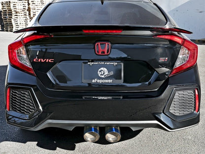 aFe Takeda 3in 304 SS Cat-Back Exhaust System w/ Blue Tips Honda Civic Si 2017+ | 49-36621-L - JDMuscleCat Back Exhaust Systemafe49-36621-L
