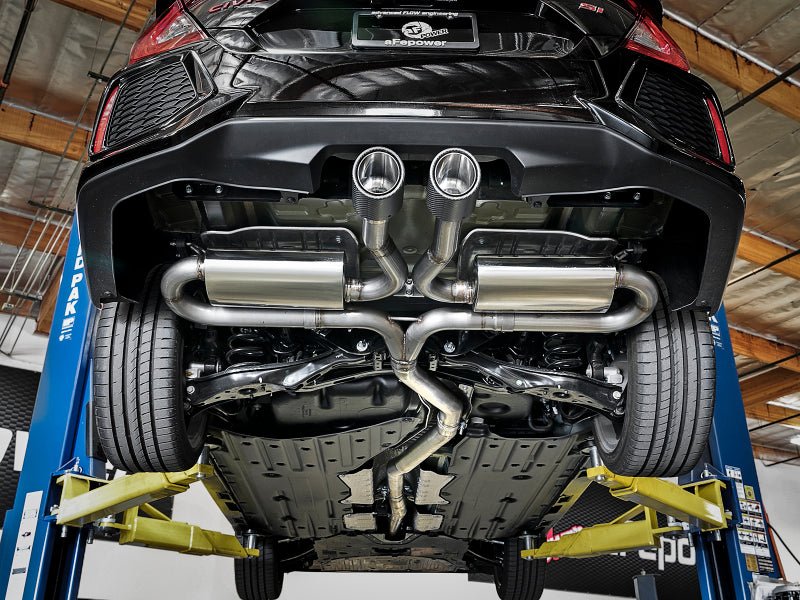 aFe Takeda 3in 304 SS Cat - Back Exhaust System w/ Carbon Tips Honda Civic Si 2017+ | 49 - 36621 - 1C - JDMuscleCat Back Exhaust Systemafe49-36621-1C