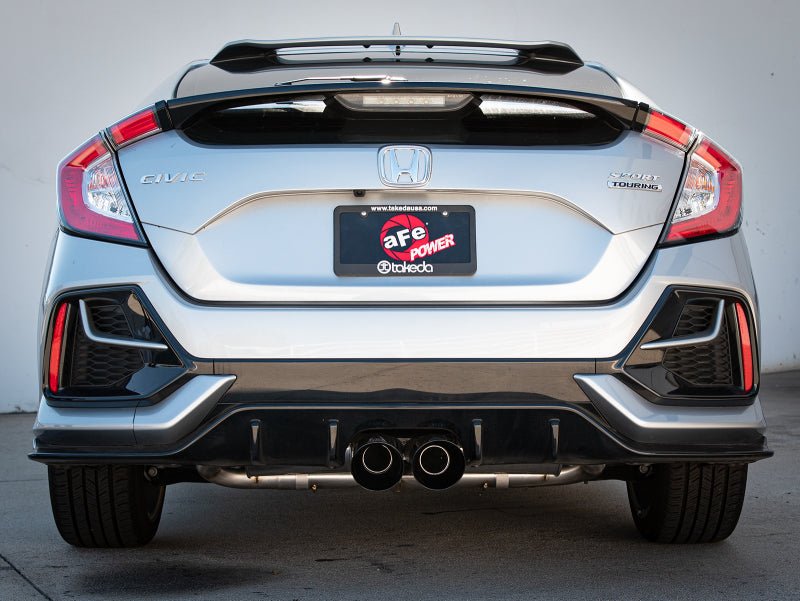 aFe Takeda 3in 304 SS Cat - Back Exhaust System w/Black Tips Honda Civic Sport L4 - 1.5L 2017 - 2020 | 49 - 36624 - B - JDMuscleCat Back Exhaust Systemafe49-36624-B