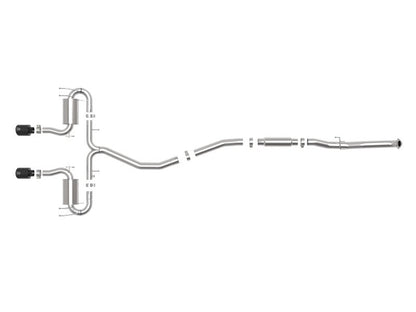 aFe Takeda 3in 304 SS Cat - Back Exhaust System w/Black Tips Honda Civic Sport L4 - 1.5L 2017 - 2020 | 49 - 36624 - B - JDMuscleCat Back Exhaust Systemafe49-36624-B