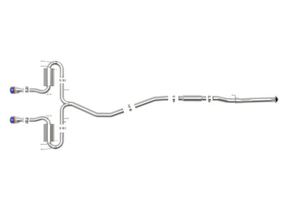 aFe Takeda 3in 304 SS Cat-Back Exhaust System w/Blue Flame Tips Honda Civic Sport L4-1.5L 2017-21 | 49-36624-L - JDMuscleCat Back Exhaust Systemafe49-36624-L
