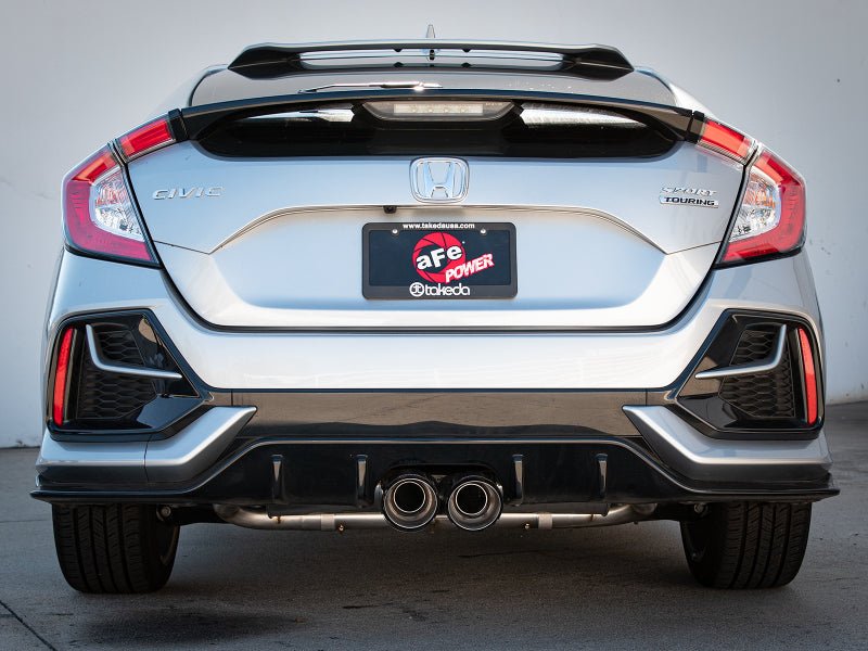 aFe Takeda 3in 304 SS Cat - Back Exhaust System w/CF Tips 17 - 20 Honda Civic Sport L4 - 1.5L 2017 - 21 | 49 - 36624 - C - JDMuscleCat Back Exhaust Systemafe49-36624-C