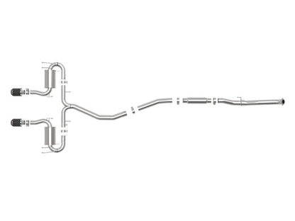 aFe Takeda 3in 304 SS Cat - Back Exhaust System w/CF Tips 17 - 20 Honda Civic Sport L4 - 1.5L 2017 - 21 | 49 - 36624 - C - JDMuscleCat Back Exhaust Systemafe49-36624-C