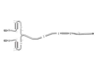 aFe Takeda 3in 304 SS Cat - Back Exhaust System w/Polished Tips Honda Civic Sport L4 - 1.5L 2017 - 21 | 49 - 36624 - P - JDMuscleCat Back Exhaust Systemafe49-36624-P