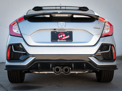 aFe Takeda 3in 304 SS Cat - Back Exhaust System w/Polished Tips Honda Civic Sport L4 - 1.5L 2017 - 21 | 49 - 36624 - P - JDMuscleCat Back Exhaust Systemafe49-36624-P