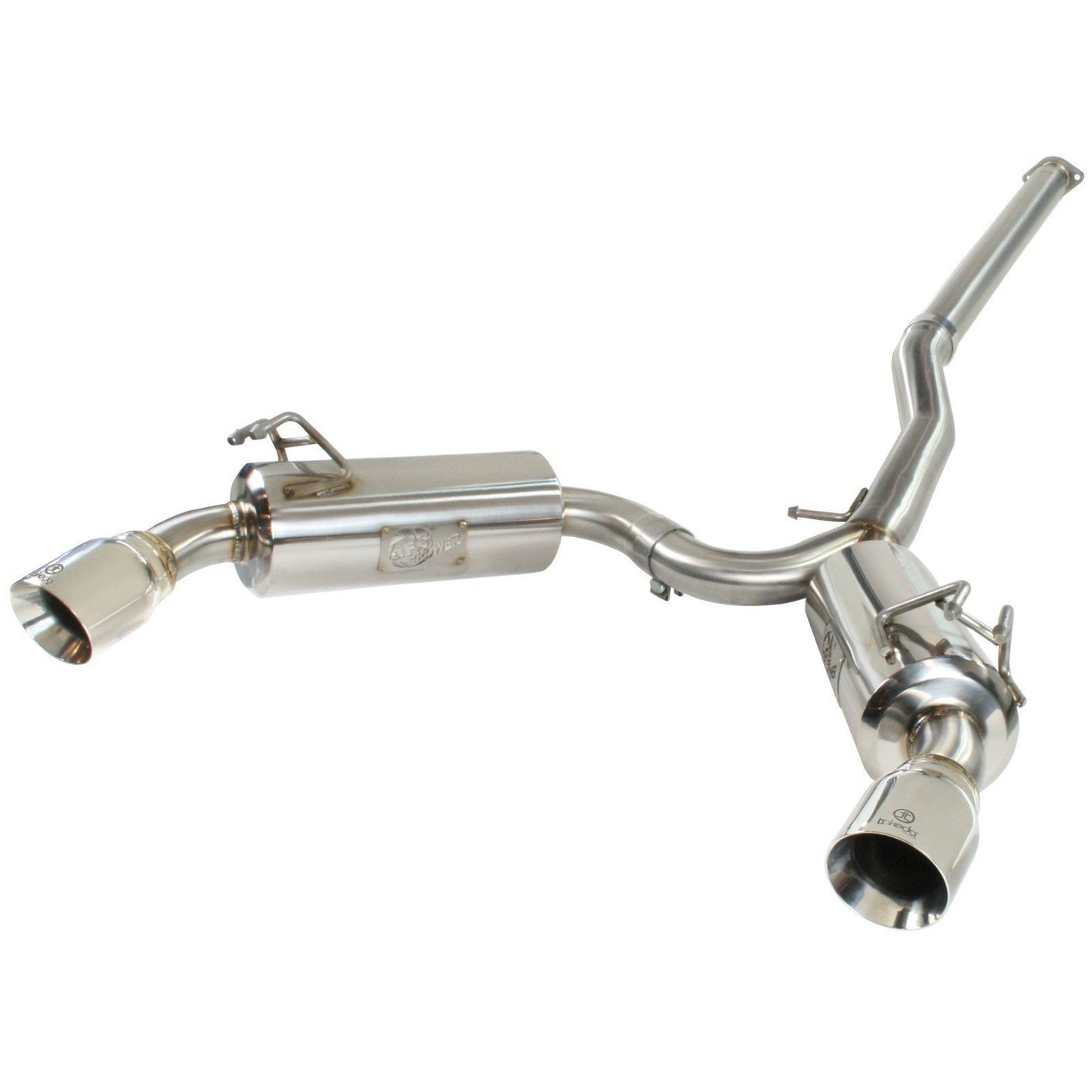 aFe Takeda Dual Cat Back Exhaust w/ Polished Tips Mitsubishi EVO X 2008-2015 (49-36701)-afe49-36701-49-36701-Cat Back Exhaust System-aFe-JDMuscle