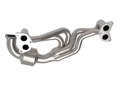 aFe Twisted Steel 304 Stainless Steel Header w/ Cat 13 - 19 Subaru Outback H4 - 2.4L - JDMuscleNon - Categorizedafe48-36804-HC