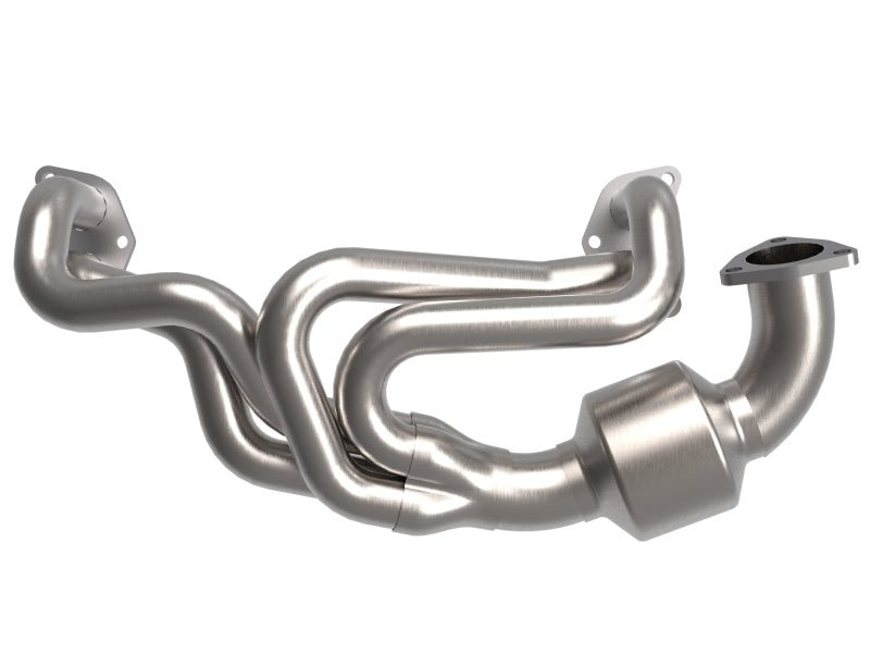 aFe Twisted Steel 304 Stainless Steel Header w/ Cat 13 - 19 Subaru Outback H4 - 2.4L - JDMuscleNon - Categorizedafe48-36804-HC