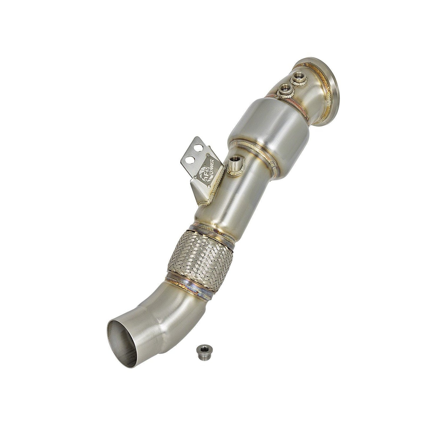 aFe Twisted Steel Catted Down Pipe Street Series Toyota Supra 2020+ (48-36317-HC)-afe48-36317-HC-48-36317-HC-Downpipes / Y-Pipes-aFe-JDMuscle