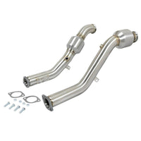 aFe Twisted Steel Down Pipe Street Series 16-18 Infiniti Q50 / Q60 V6-3.0L | tt - JDMuscleFront Pipes and Downpipes / J-Pipesafe48-36110-HC
