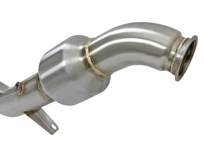 aFe Twisted Steel Down Pipe Street Series 16-18 Infiniti Q50 / Q60 V6-3.0L | tt - JDMuscleFront Pipes and Downpipes / J-Pipesafe48-36110-HC