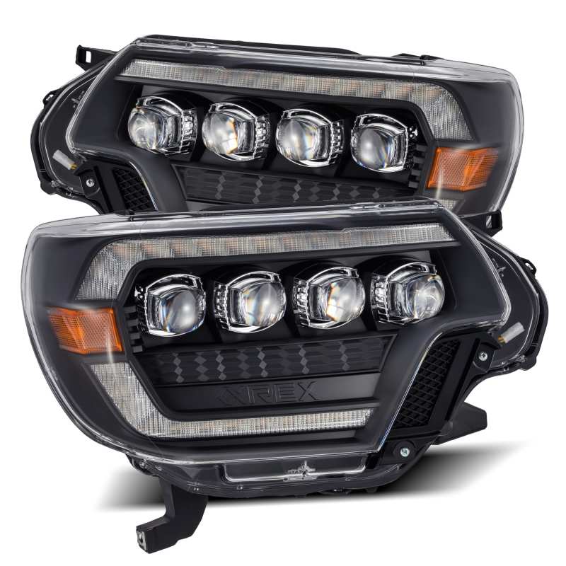 AlphaRex NOVA LED Projector Headlights Plank Style Black w/ Activ Light/ Seq Signal/ DRL Toyota Tacoma 2012 - 2015 | 880753 - JDMuscleHeadlight Projectorsarx880753