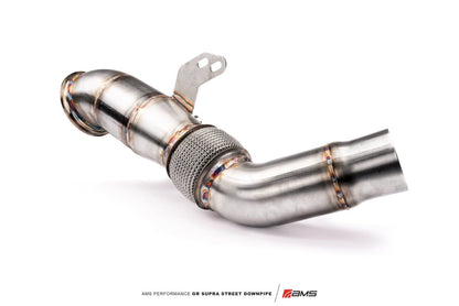 AMS Performance Street Downpipe w/ Ultra High Flow GESI Catalytic Converter MKV A90 2020+ Toyota Supra | AMS380500012 - JDMuscleFront Pipes and Downpipes / J-PipesAMSAMS.38.05.0001-2