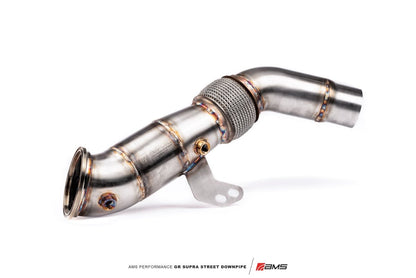 AMS Performance Street Downpipe w/ Ultra High Flow GESI Catalytic Converter MKV A90 2020+ Toyota Supra | AMS380500012 - JDMuscleFront Pipes and Downpipes / J-PipesAMSAMS.38.05.0001-2