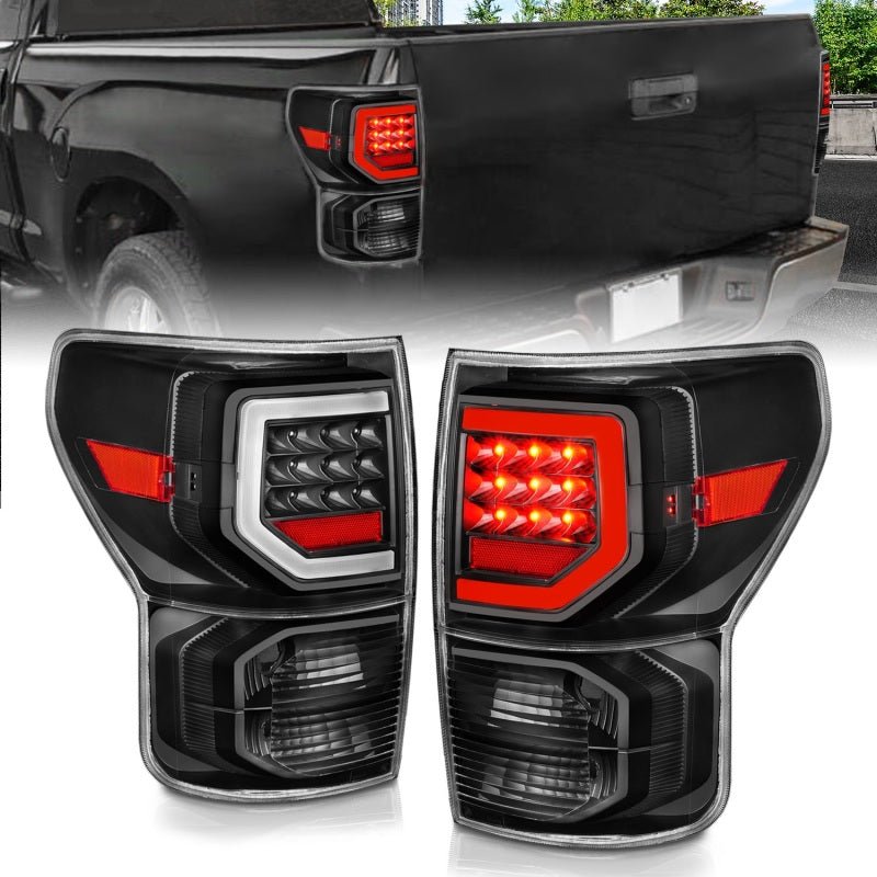 ANZO Full LED Tailights Black Housing Clear Lens G2 Toyota Tundra 2007 - 2013 | 311386 - JDMuscleTail Lightsanz311386